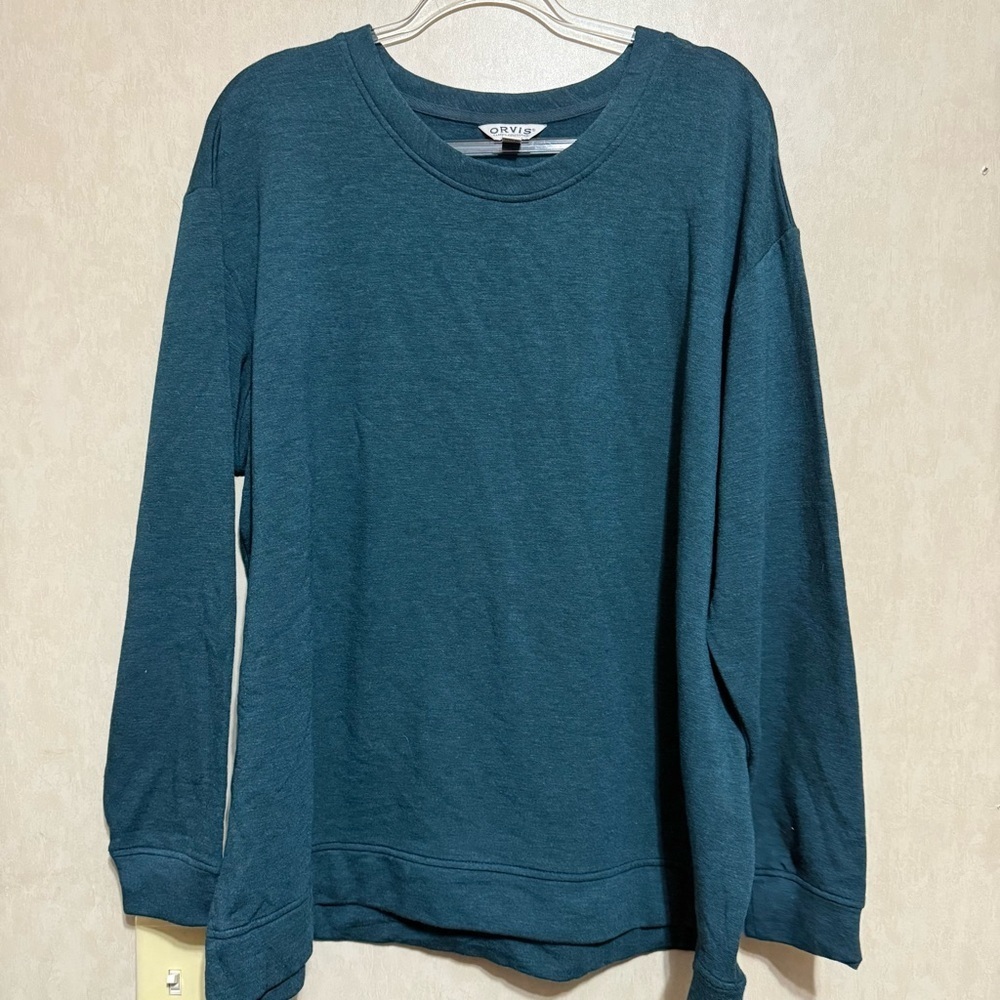 Orvis Green Soft Modal Stretch Pullover Sweatshirt